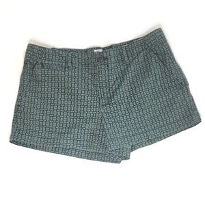 GAP Geometric Print Green Navy Summer Short Size 6